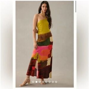 Brushstroke Slip Dress by Anthropologie